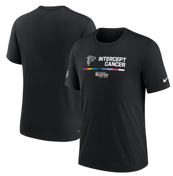 Men's Atlanta Falcons Black 2022 Crucial Catch Performance T-Shirt